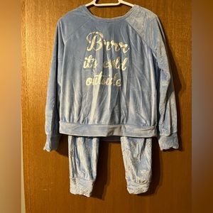 Brr it’s cold outside blue pjs